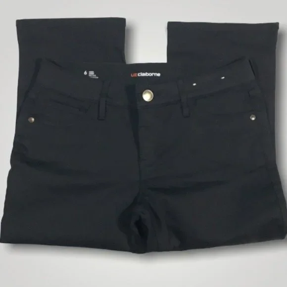 NWOT Liz Claiborne SARA CROP Mid Rise Cropped Pants Capris MISSES Size 6 - Picture 8 of 13